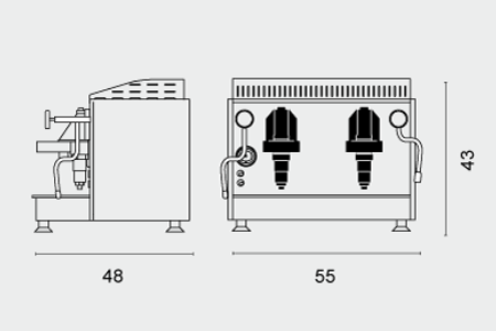 design espresso ceri coffee machine 2 litres